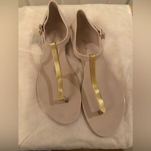 Melissa jelly thong sandal with gold detail
